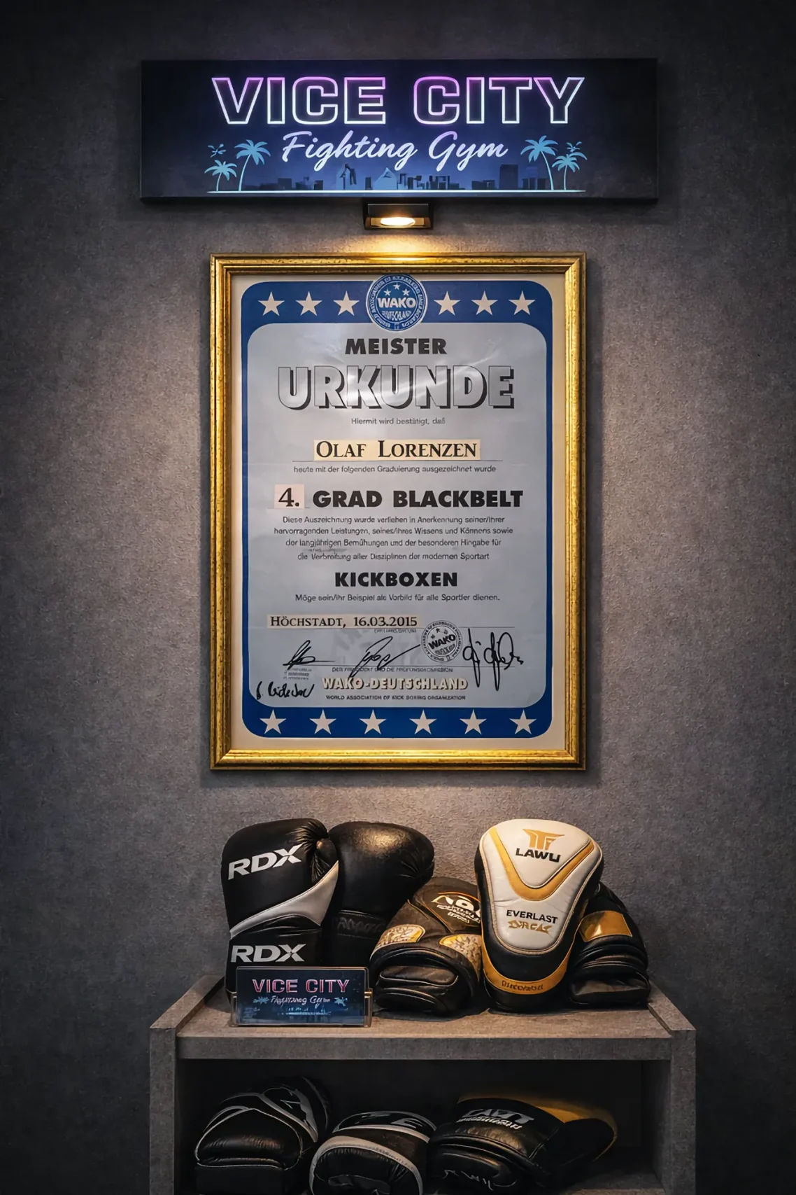 Meisterurkunde - 4. Grad Schwarzgurt 4. Dan / 4. Grad Blackbelt