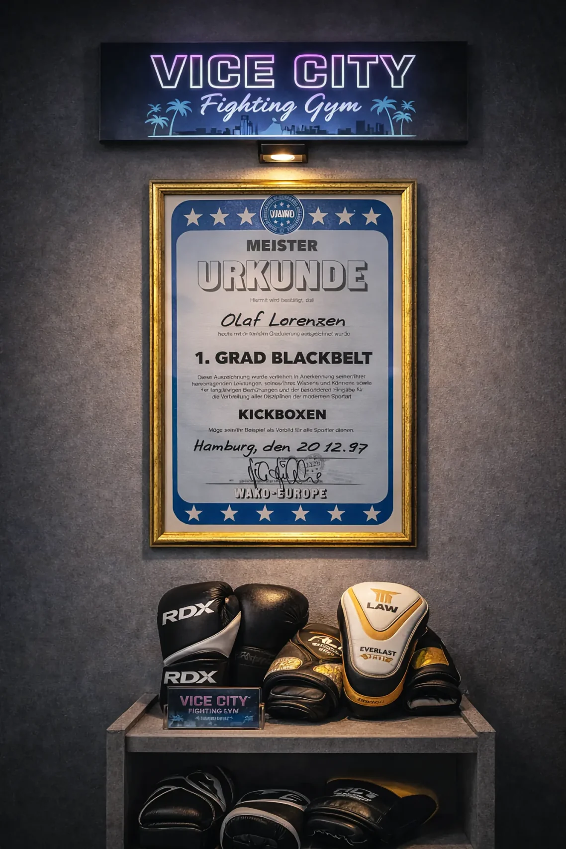 Meisterurkunde - 1. Grad Schwarzgurt im 1. Dan / 1. Grad Blackbelt